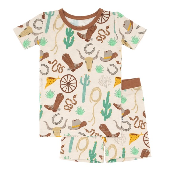 Little Sleepies Ready to Rodeo Two-Piece Short Sleeve & Shorts Pajama Set - Picture 1 of 2